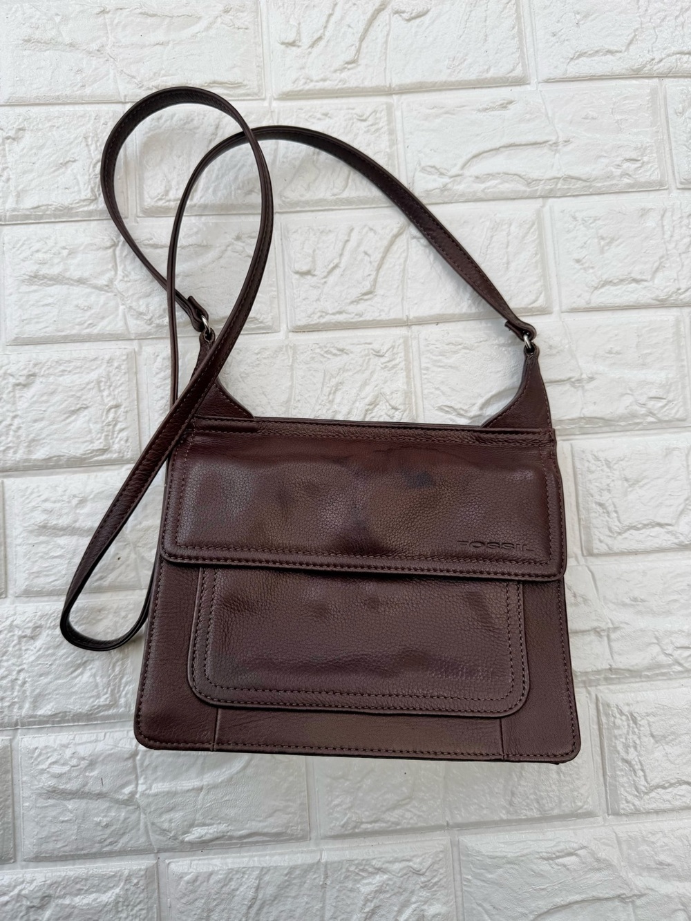 Vintage fossil bag long strap